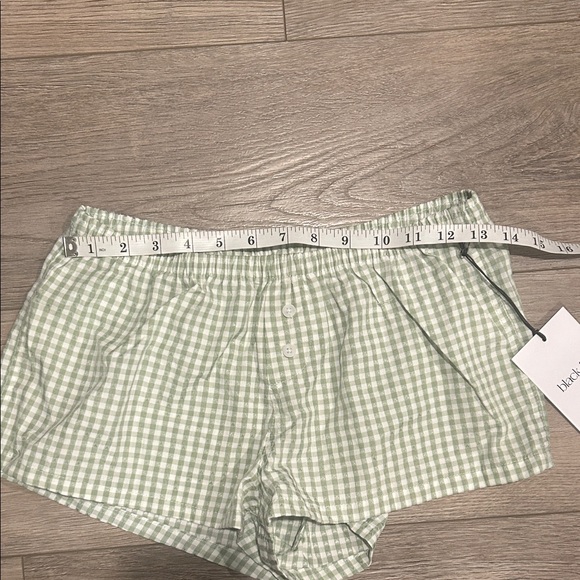 NWT Black IBIS Green Gingham Women's Boxer Lounge Shorts Size S - Picture 4 of 4